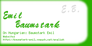 emil baumstark business card